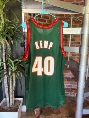 
                  
                    Load image into Gallery viewer, Vintage 90’s Seattle Sonics Shawn Kemp Champion Authentic Jersey Size 48 (Large)
                  
                