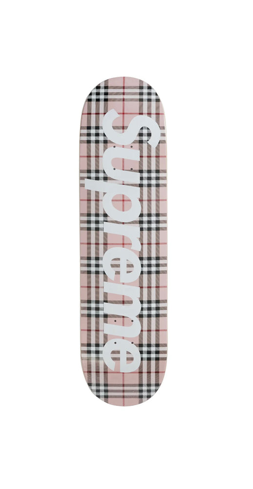 Supreme Burberry Skateboard Deck Pink