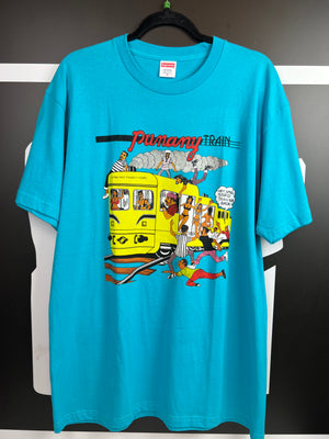 
                  
                    Load image into Gallery viewer, New Supreme Wilfred Limonius Punany Train Tee Teal Sz XL
                  
                