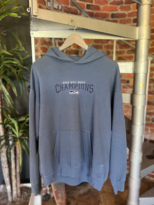 
                  
                    Load image into Gallery viewer, Vintage 2005 Seahawks NFC West Champions Hoodie Size L
                  
                