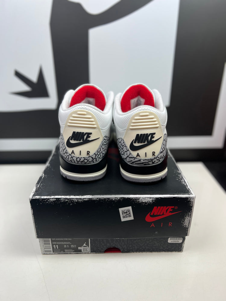 
                  
                    Load image into Gallery viewer, P.O Jordan 3 Retro White Cement Reimagined Sz 11M
                  
                