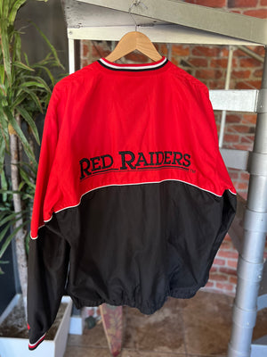 
                  
                    Load image into Gallery viewer, Vintage Texas Tech Red Raiders Light Varsity Jacket Sz L
                  
                