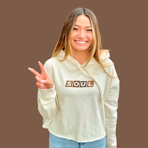 
                  
                    Load image into Gallery viewer, Harbor Soul Coffee and Cream Crop Hoodie
                  
                